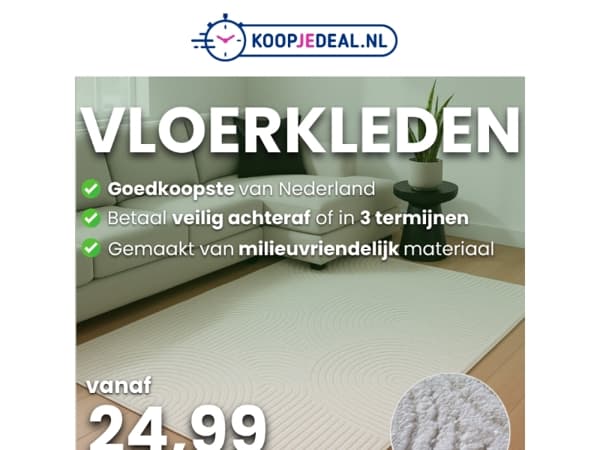 Vloerkleden met Hoge Korting ⭐