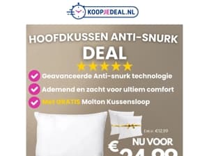 Hoofdkussen Anti-Snurk: Eindelijk rust 😴