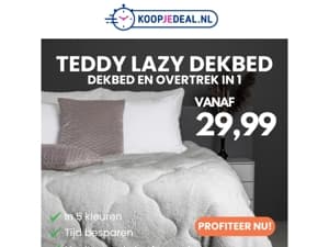 DAGTOPPER: Teddy Lazy Dekbed!
