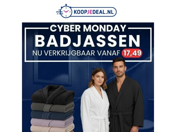 Laatste Kans: Badjassen nu 17,49 😱