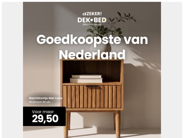 Nachtkastje Met Lade nu 29,50 🤯
