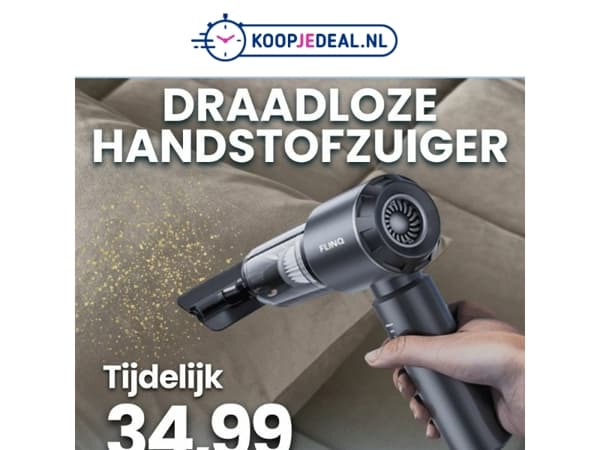 3-in-1 Draadloze Kruimeldief nu 34,99 💨