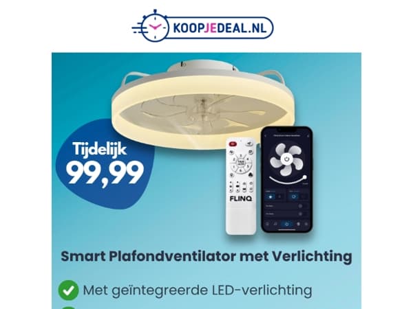 Nieuw: Plafondventilator met Verlichting