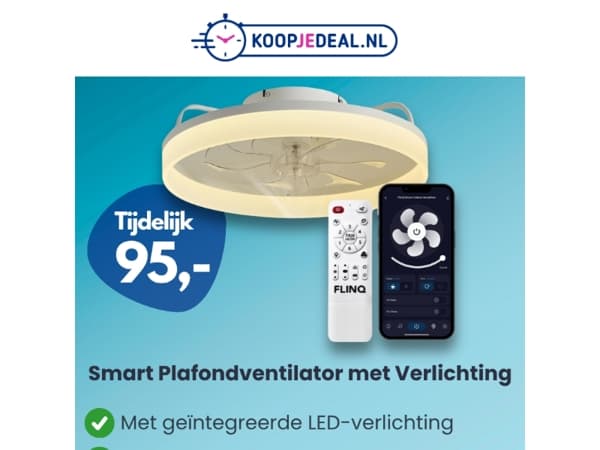 Plafondventilator met Verlichting 95,-