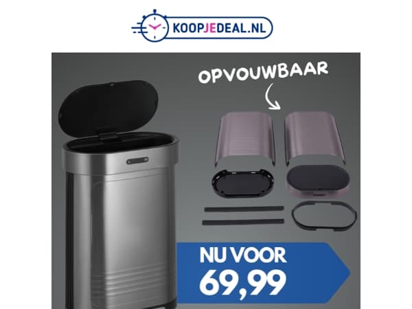 Sensor Prullenbak 60L nu 69,99 🦠