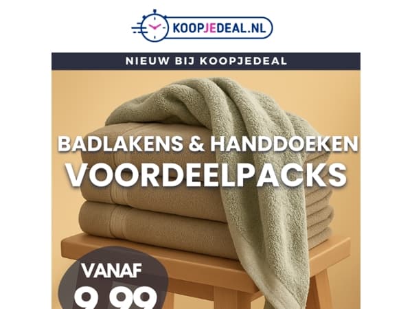Nieuw: Badtextiel Voordeelpacks 💦