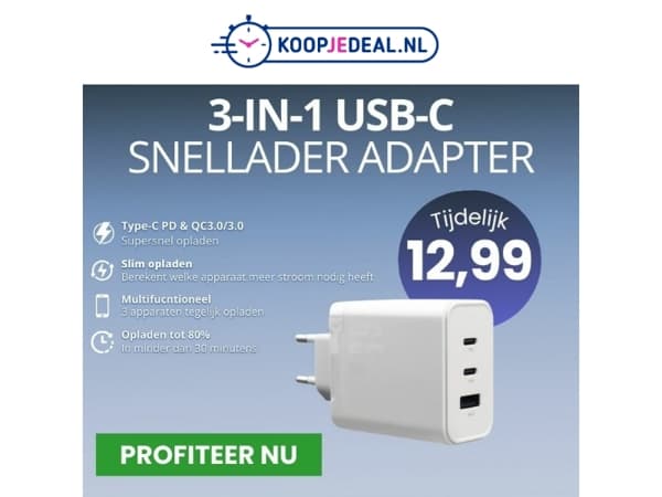 Telefoon of Tablet 10× Sneller Opladen? ⚡