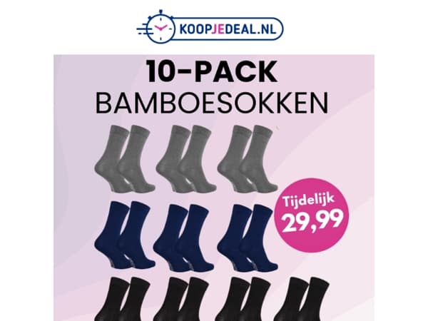 10-PACK Bamboesokken zijn terug!