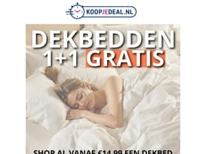 Nu: Dekbedden 1+1 GRATIS ⚠️