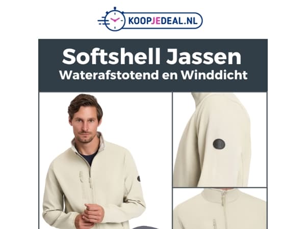 Nieuw: Softshell Jassen - 29,99 🧥