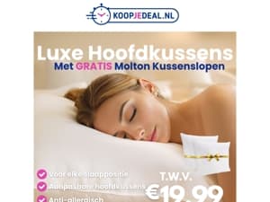 Gratis molton bij je hoofdkussen 🎁