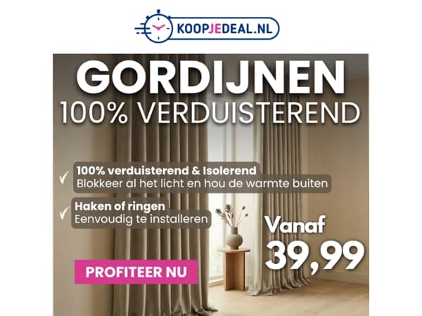 Hou de warmte buiten met onze Gordijnen!