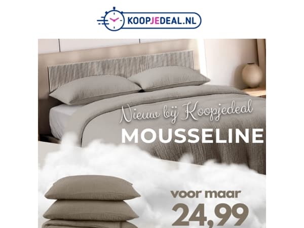 Actie: Dekbedovertrek Mousseline ☁️