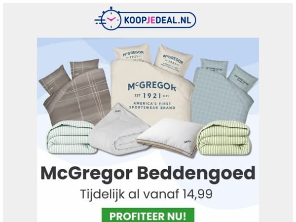 McGregor beddengoed nu 14,99 💥