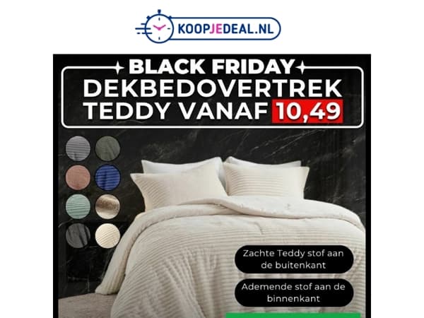 Dekbedovertrek Teddy nu 10,49 🖤