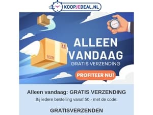 Mis het niet: GRATIS VERZENDING