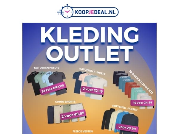 Kleding Outlet – tot wel 70% korting!