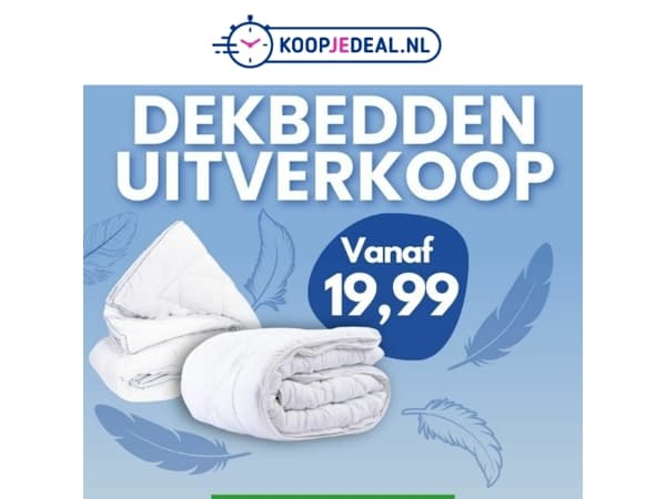 Dekbedden Uitverkoop vanaf 19,99 💥