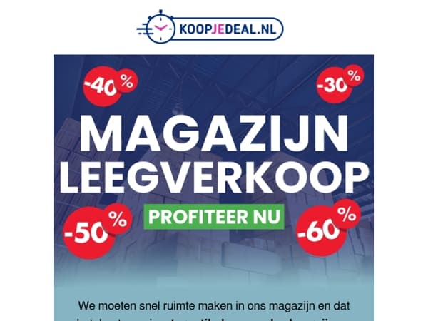 Onze Outlet Moet Leeg 📦 -70%