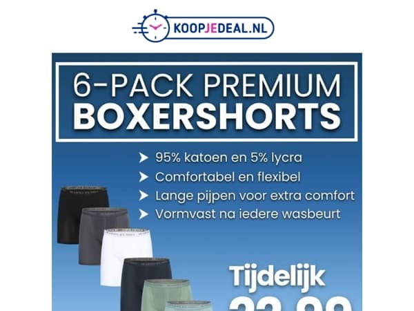 6-PACK Premium Boxershorts nu 22,99 💥