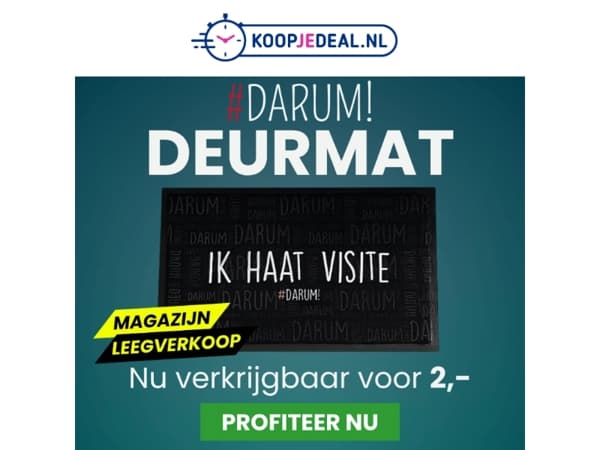 Darum Deurmat Tijdelijk 2,- 🤯