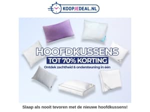 Nieuw: Hoofdkussens -70% Korting ⚠️