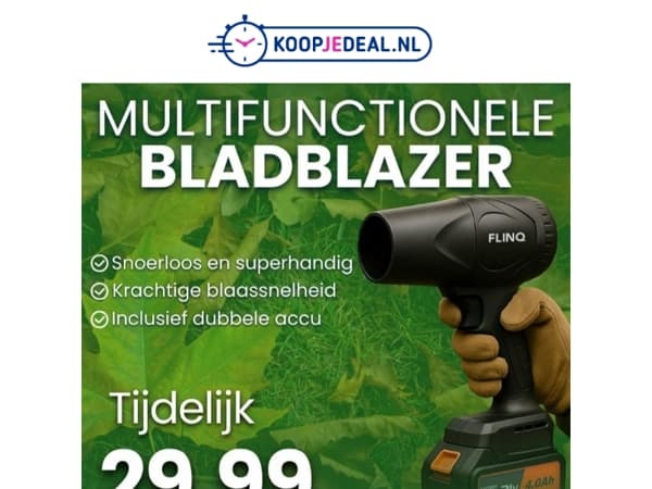 Krachtige Bladblazer Nu 29,99 🍃