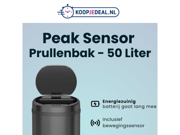 Peak Sensor Prullenbak 50L nu 49,99❗