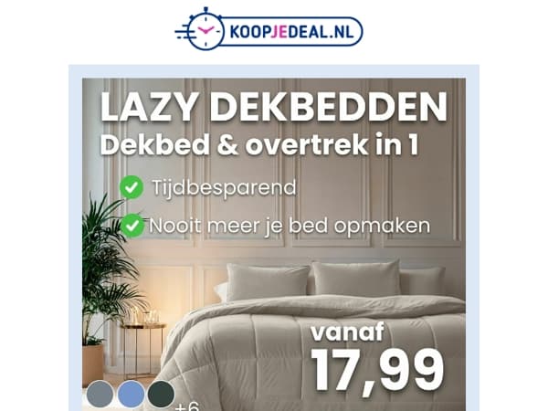 Lazy Dekbedden vanaf 17,99 🛍️