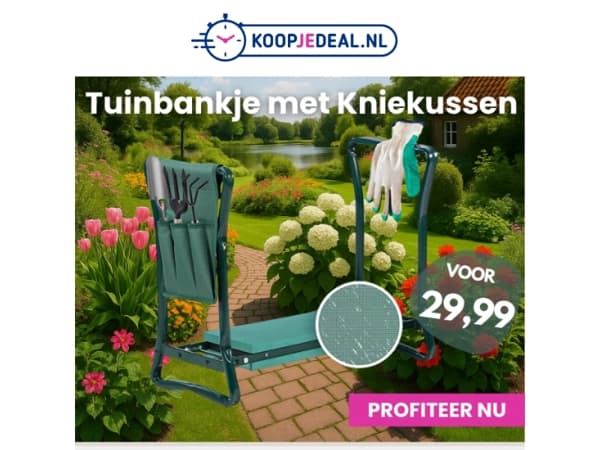 Actie: Tuinierbankje + Kniekussen 🍃