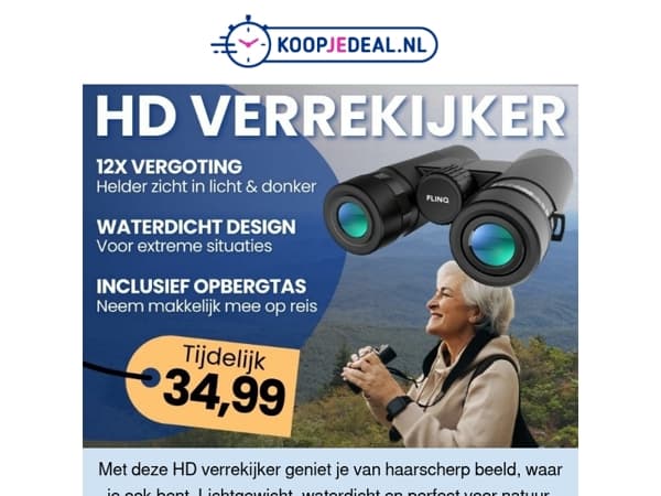 HD Verrekijker Tijdelijk 34,99 🔎