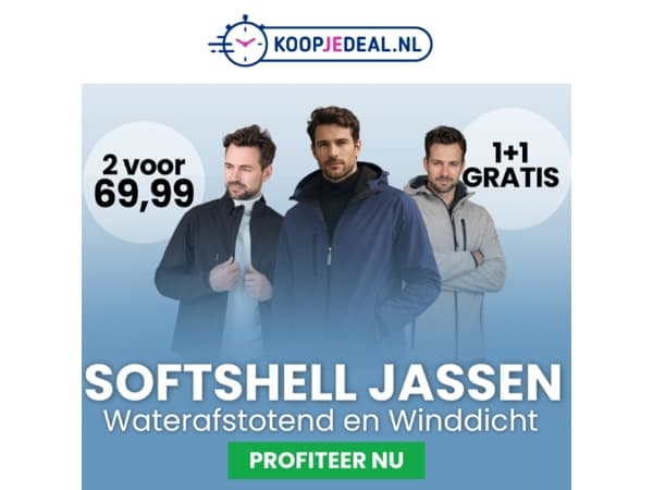 Softshell Jassen Nu 1+1 GRATIS 🧥