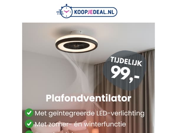 Plafondventilator met LED Licht 🌬️