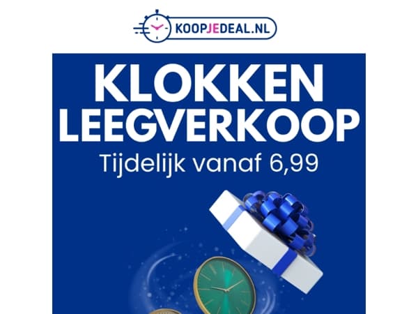 Tijd tikt weg: Klokken Leegverkoop 📦