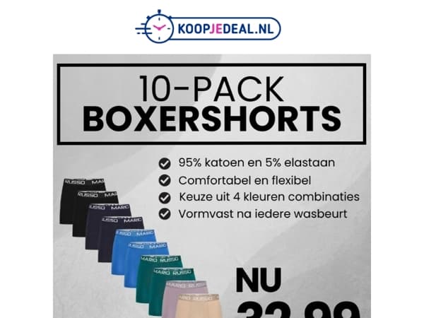 10-PACK Boxershorts nu 32,99 🩲