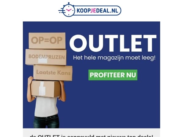 Outlet is Aangevuld ⚠️ Shop va. €3,99