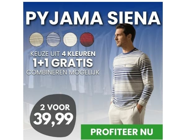 Shop nu 2 Pyjama's voor al 39,99 😴