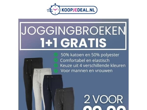 Nu 2 Joggingbroeken voor 29,99 👖