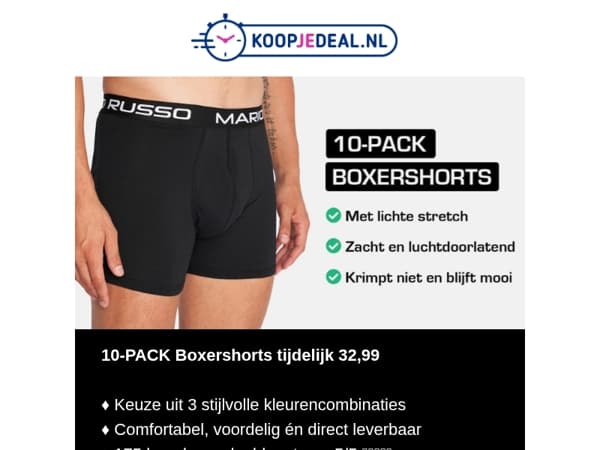 10-PACK Boxershorts nu 32,99 🩲