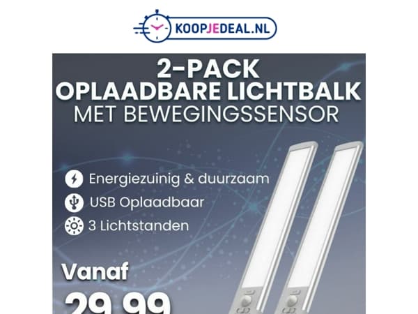 2-PACK Lichtbalk met Sensor nu 29,99 🚨