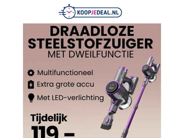 Dweil + Stofzuiger in één nu 119❗