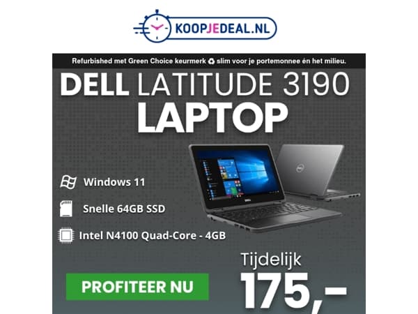 Dell Laptop Nu 175,- 💻 Mis het niet!