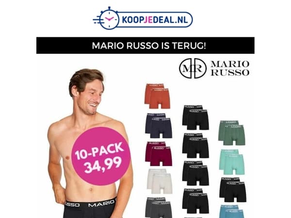 10-Pack Boxershorts slechts 34,99 🩲