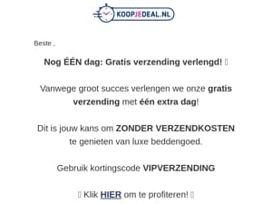 NOG ÉÉN DAG: Exclusief voor jou