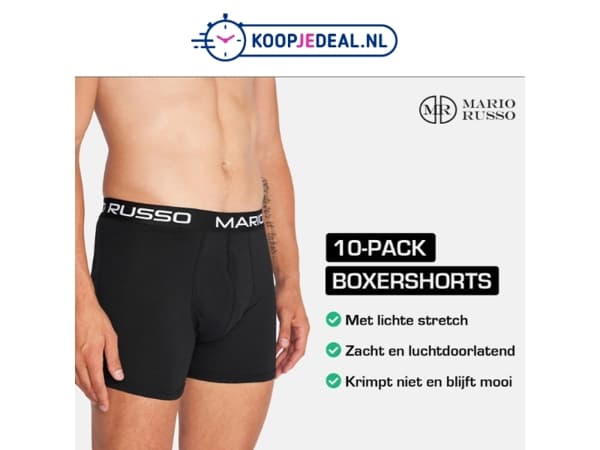 10 Boxershorts voor al 34,99 🩲
