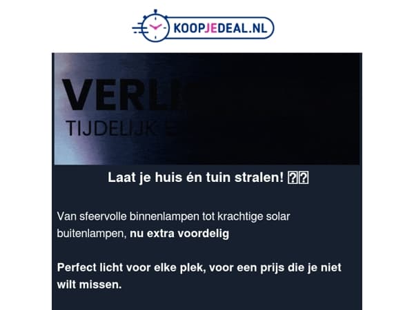 Verlichting met Mega Korting 💡