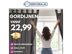 Gratis verzending op alle gordijnen! 🚚