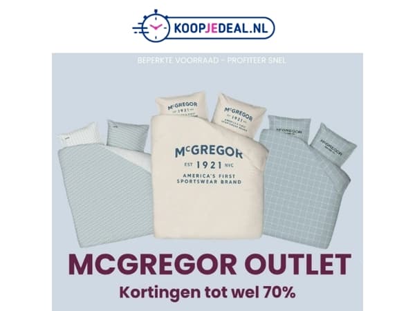 Mega McGregor Sale 🛍️Nu of Nooit!