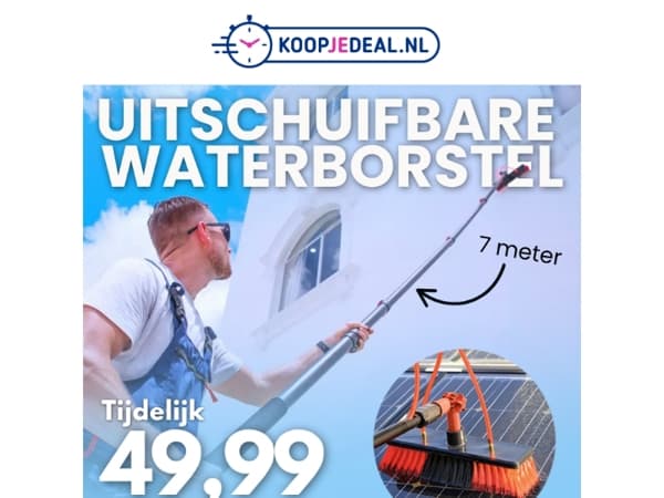 Actie: Uitschuifbare Waterborstel 💦