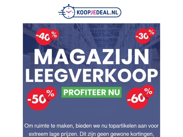We maken ruimte… jij profiteert